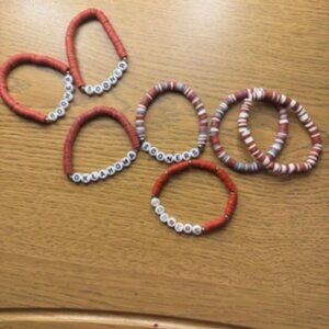 7 OU game day bracelets
